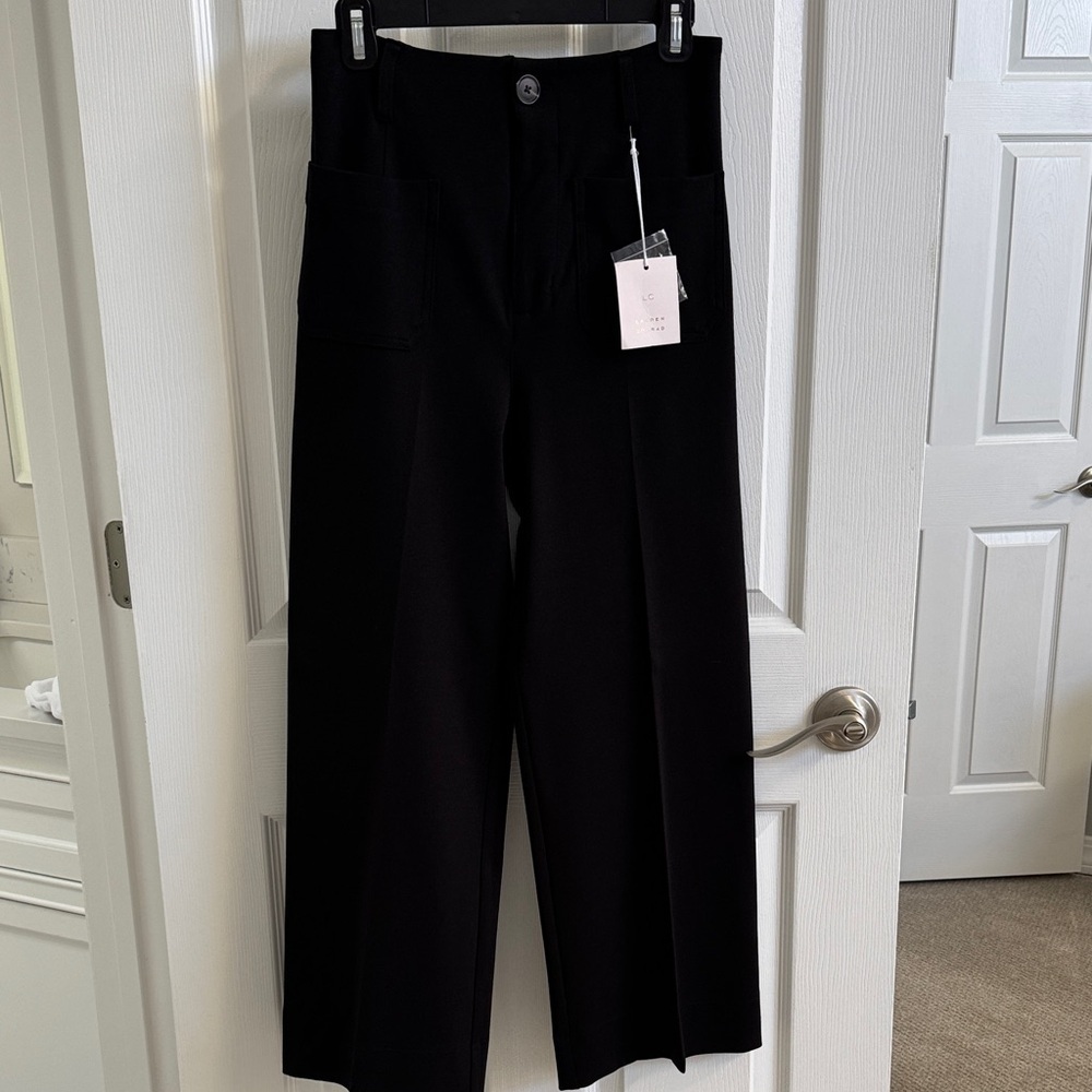 LC Lauren Conrad Super High Waisted Wide Leg Crop Pants - Picture 10 of 12